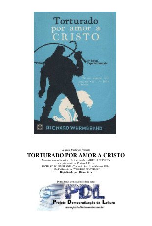 evangélico - richard wurmbrand - torturado por amor a Cristo
