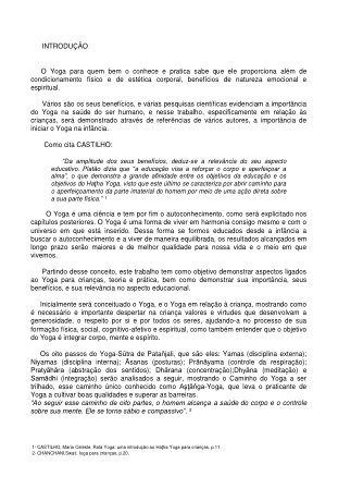 II – Yoga e crianças